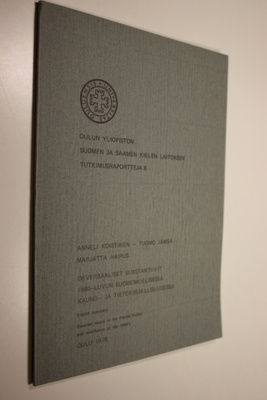Anneli Koistinen : Deverbaaliset substantiivit 1960-luvun...