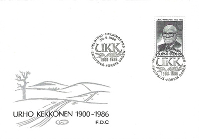 FDC 1986 URHO KALEVA KEKKONEN 1900-1986