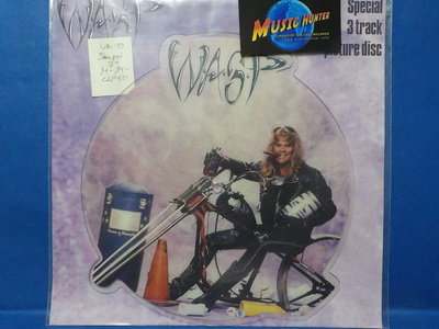 WASP - MEAN MAN - UK 1989 SHAPED AND PICTURE DISK M-/M- 7"