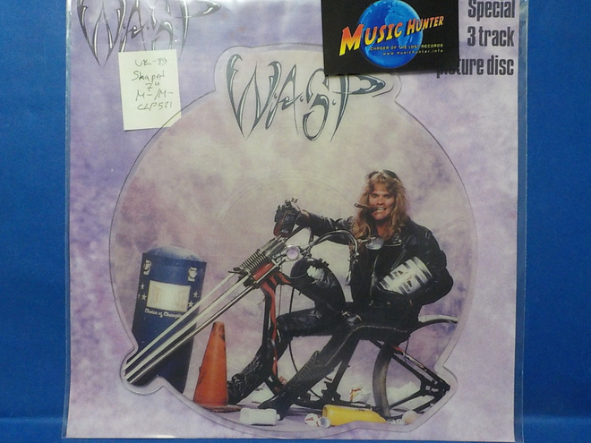 WASP - MEAN MAN - UK 1989 SHAPED AND PICTURE DISK M-/M- 7"