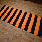 Raitamatto musta/oranssi 197x75cm - pikkukuva 1