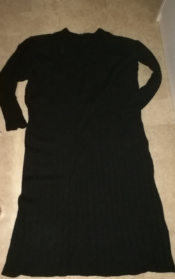 Marimekko villamekko musta (M) kudottu neulos
