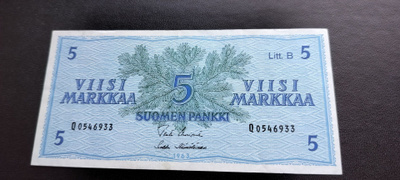 5mk 1963 Litt.B, UUS-Häm, Q-sarjaa
