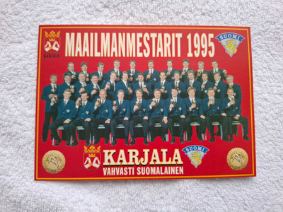 Maailmanmestarit 1995 Karjala Postikortti*