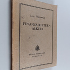 Leo Harmaja : Finanssitieteen alkeet - pikkukuva 1