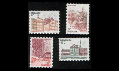Tanska 617-20 ** Näkymiä Kööpenhaminasta (1976)
