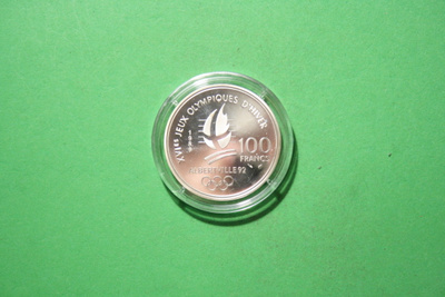 Hopeaa 100 Francs Ranska 1992