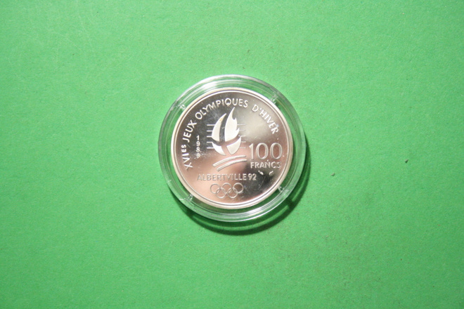 Hopeaa 100 Francs Ranska 1992