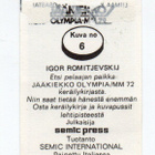 Semic Jääkiekko Olympia-MM 1972 n:o 6 IGOR ROMITJEVSKIJ - pikkukuva 2