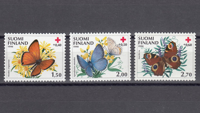 1990 Lape 1107 - 1109 Punainen Risti **