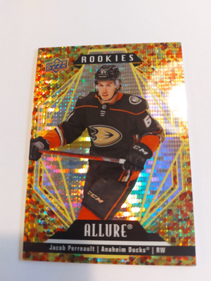 22-23 UD Allure Gold Glitter Bomb #133 Jacob Perreault /199