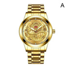 297 .. Golden Dragon Ruby Stainless Steel .. Rannekello - pikkukuva 5
