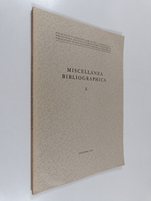 Miscellanea bibliographica 10 (Matti Pohdon muistolle hän...