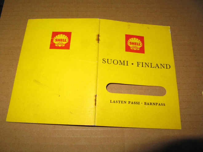SHELL Suomi-Finland Lasten Passi v.1963 GREAT!