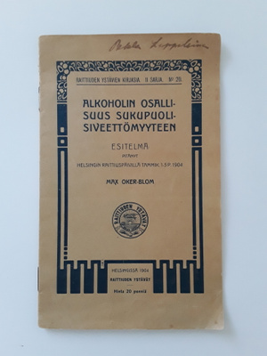 Raittiuden ystävät kirjanen