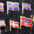 7 VANHAA Merkki Norja Tanska Isalanti ym Lippu - pikkukuva 1