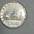 Italian 500 liiran hopea kolikko - pikkukuva 2