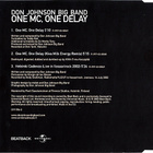 Don Johnson Big Band • One MC, One Delay CD Maxi-Single - pikkukuva 2