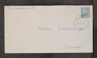 # 23754 # Pp Niskala + Ylivieska kirje Helsinki - 1964