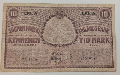 10 Markkaa 1909 Litt. A 2054615