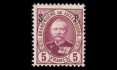 Luxemburg 56B * Virkamerkki 5 Fr (12½) (1891)