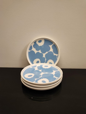 Unikko lautanen taivaansininen 4kpl  (Marimekko)