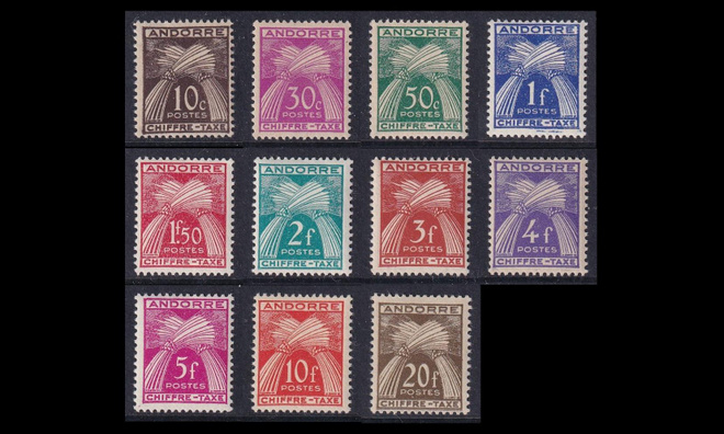 Andorra Fr P_21-31 ** Lunastusmerkit (1943)