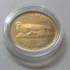 5 mk 1992 UNC, Norppavitonen alkuperäisessä kapselissa. - pikkukuva 2