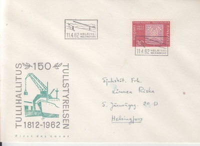 FDC 1962 Tullihallitus