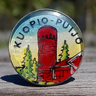 Kuopio - Puijo matkaulumerkki. Halkaisija - 18 mm. - pikkukuva 2