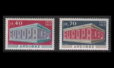 Andorra Fr 214-5 ** Europa (1969)