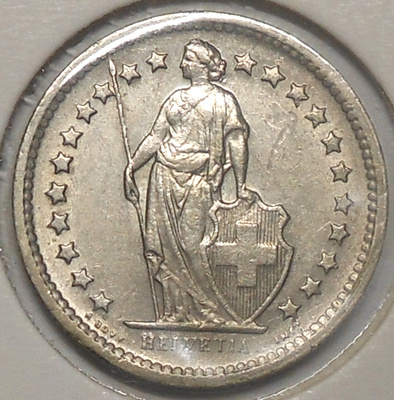 Switzerland. 1/2 franc 1969B.