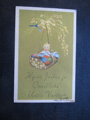 Hyvä Joulua ja Onnellista Uutta Vuotta. Wendelin.Postikortti