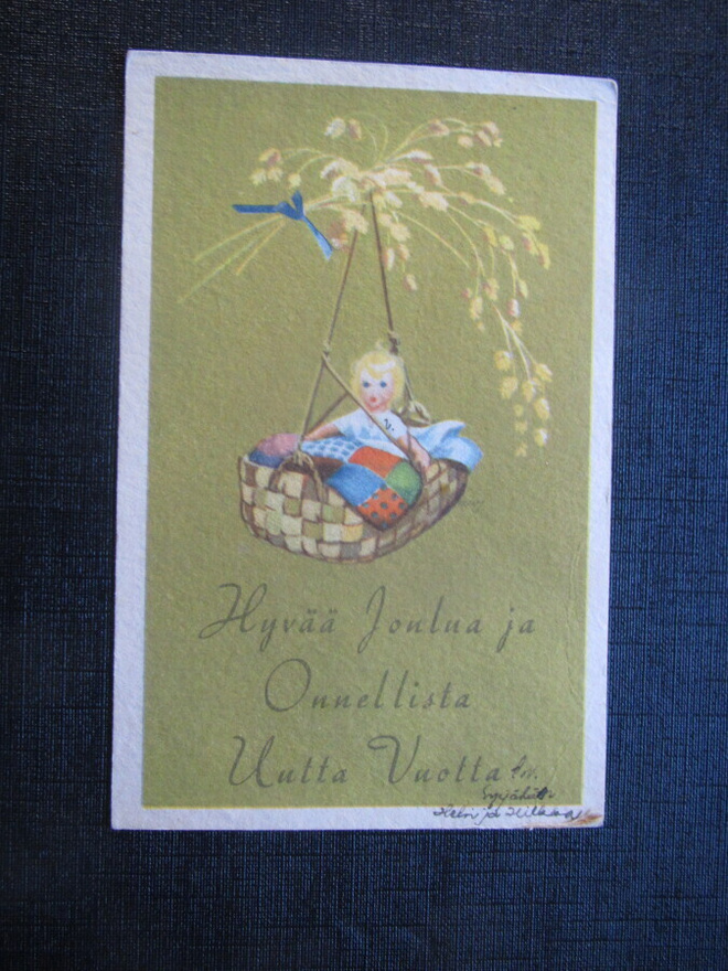 Hyvä Joulua ja Onnellista Uutta Vuotta. Wendelin.Postikortti