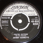 7" JOHNNY BURNETTE - You're 16 - single 1960 rockabilly EX - pikkukuva 1