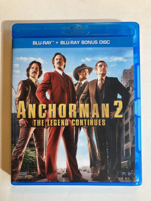 ANCHORMAN 2, BluRay x 2, McKay, Ferrell, Applegate