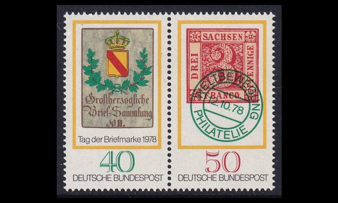Saksa 980-1p1 ** Postimerkin päivä pari (1978)