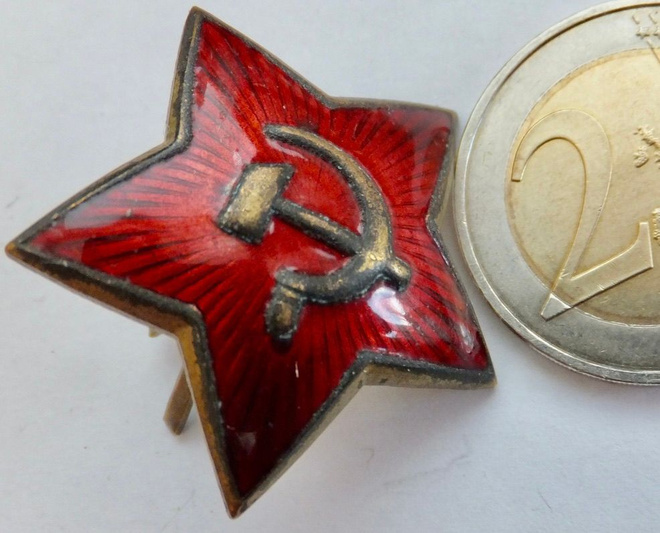 VANHA CCCP Tähti Kokardi Messinkiä Isompi