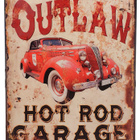 METALLIKYLTTI OUTLAW HOT ROD GARAGE 25 X 33CM	(45 028)	(met- - pikkukuva 1