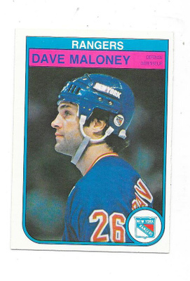 1982-83 OPC #228 Dave Maloney New York Rangers gooni