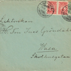 1915 kirje Ikaalisista Vaasaan 10p Kotkamerkkiparilla ja 5p - pikkukuva 1