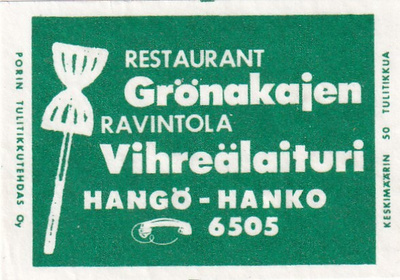 Hanko - Hangö, Ravintola Vihreälaituri,   s41