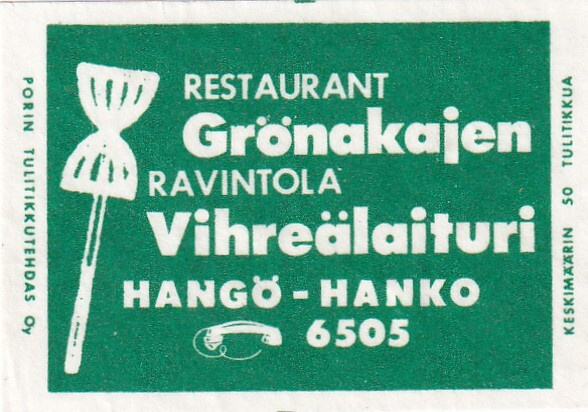 Hanko - Hangö, Ravintola Vihreälaituri,   s41