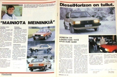 1985 Talbot Horizon Diesel esite - KUIN UUSI - Simo Lampinen