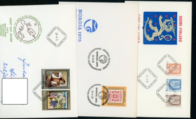 FDC 1975 kaikki 12 FDC kuorta