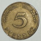 Saksa 5 pfennig f 1950, 2 kuvaa - pikkukuva 2
