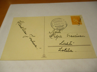 1931 Loukio rivil + Mikkeli Maj Lindman - kortilla