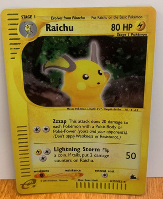 Raichu H25/H32 Reverse Holo – Skyridge (2003) Pokemon