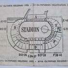 VANHA Lippu Olympia Helsinki 1952 Jalkapallo Pronssiottelu - pikkukuva 2