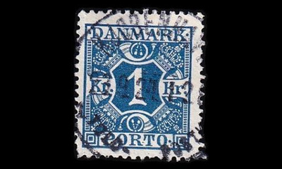 Tanska PORTO_17 o 1 Kr sininen tas. tausta (1921)